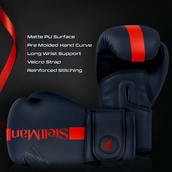 Stellman Challenger 2.0 Inflatable Boxing Gloves Black Red Training Punch Gear - Picture 5 of 6